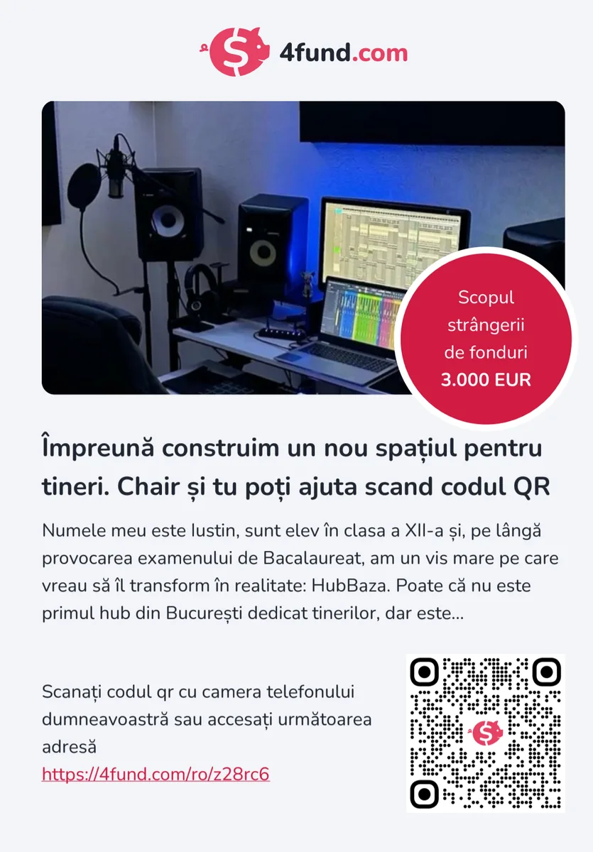 Donați pentru un nou spațiul pentru tineri